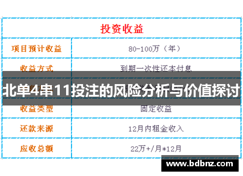 北单4串11投注的风险分析与价值探讨